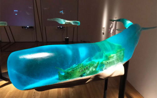 mymodernmet: Illuminating Installation Features “Floating Whales” with Entire Worlds in 
