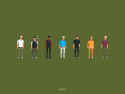 dave-grey:  Pixel Golfers Watching The Open