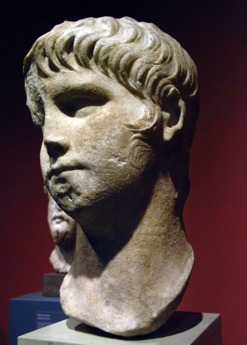 Portrait of Nero, type 4. 64-68 AD. Fine-grained white marble. H 36,5 cm. Nasjonalmuseet for kunst, 