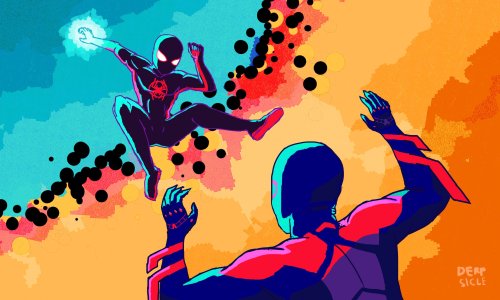 derpsiclee:spider-verse art reuploaded from my twitter !! miles and miguel are gonna be throwing han