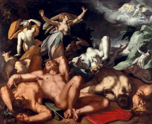 Niobe Mourns Her Children (aka Apollo and Diana Killing the Children of Niobe), Abraham Bloemaert, 1