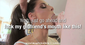 ashpg63:  He has know idea what his girlfriend can really do for him 