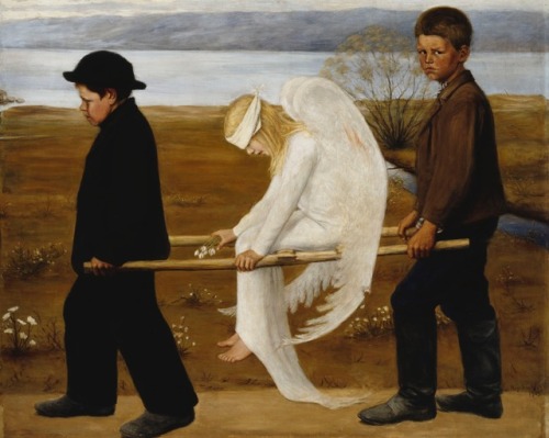 velvet-mornings: The Wounded Angel, by Finnish painter Hugo Simberg, 1903.
