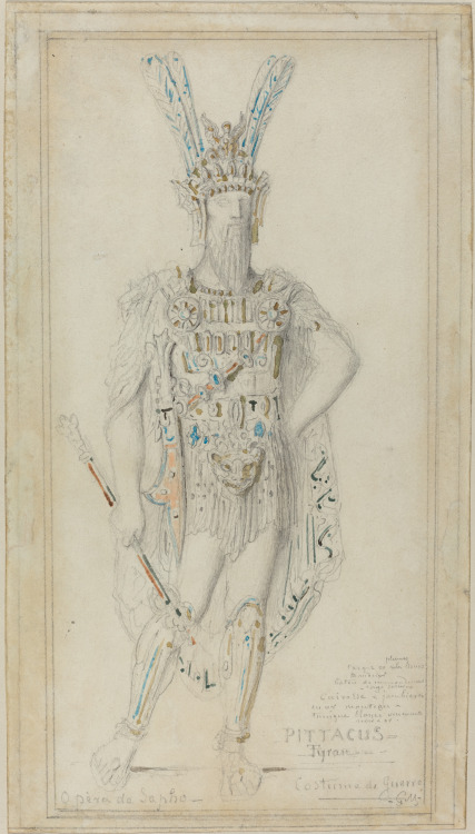 Pittacus the Tyrant in War Costume by Gustave Moreau, from the opera Sapho by Charles GounodFrench, 