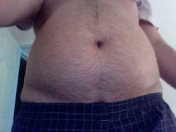 inkedfatboy:  bigballguts:  cjrome1809:  Before and after! I’ve really put some on..  Looking great!  Great comparison shots! 