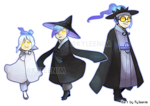 Finally finished re-drawing all the Myths of Unova pokemon catches as humans/gijinkas! You can see t