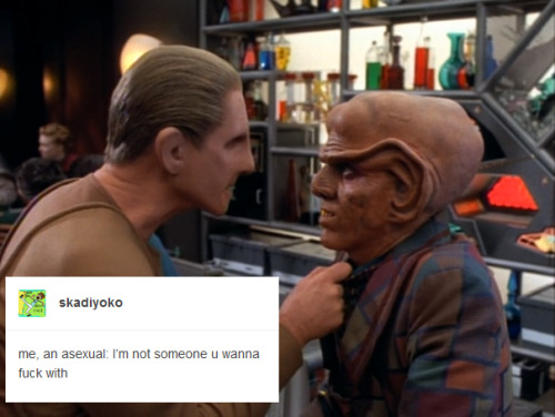 aroacejokes: Odo from “Star Trek: Deep Space Nine” + Aro and Ace Textposts