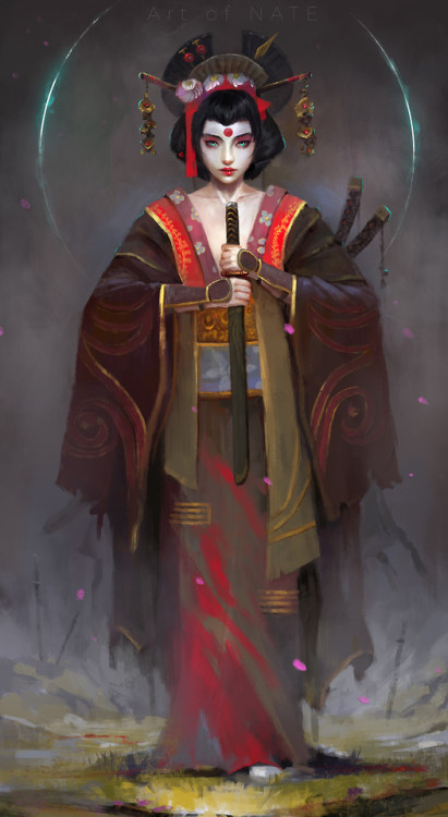 Geisha  Nate Artuz www.artstation.com/artwork/Vd1nr4