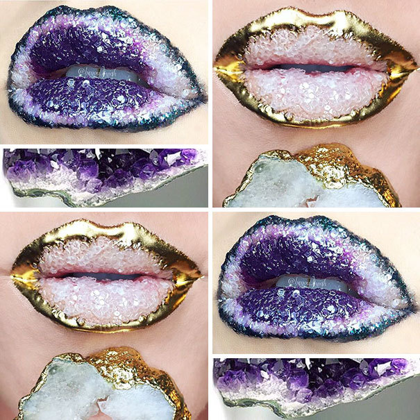 stuffgurlswant: Makeup Artist Drives Instagram Wild With Crystal Lips Makeup artist