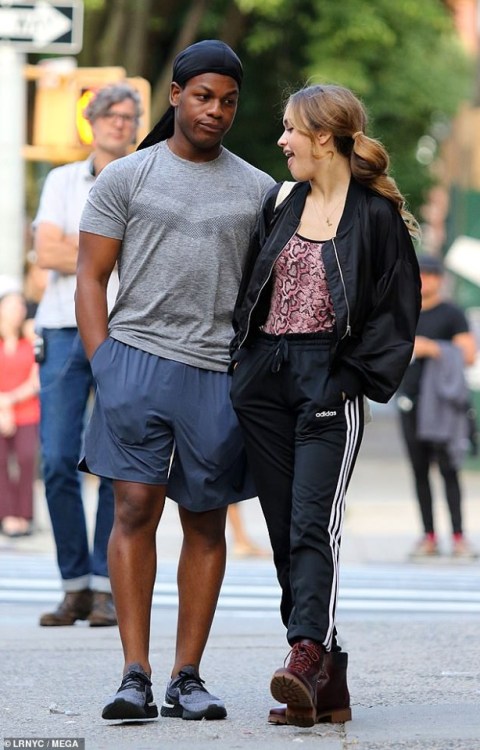 fuckyeahjohnboyega: John Boyega and Olivia Cooke filming A Naked Singularity [x]