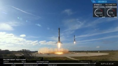 Video. Falcon booster cores landing at Kennedy. The center core’s engines failed to reignite properly. (2 out of 3 ain’t bad.)