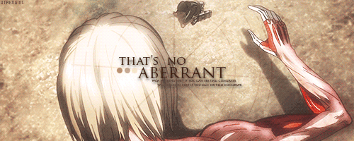 miyamurass:  Like the Armored or Colossal Titans, or Eren… a human in the body