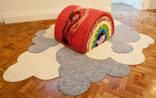 unknowneditors:  Louise Riley is a London-based freelance embroidery artist.  As one of very few artists Louise uses unnecessary things with which we do not know what to do. For example, the old, discarded mattresses she sees as a ready-made canvas,