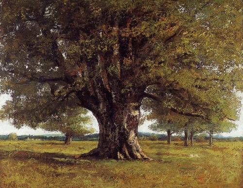 artist-courbet:The Oak of Flagey (The Oak of Vercingetorix), Gustave CourbetMedium: oil,canvas
