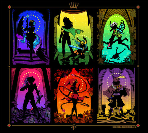 I’ve made my Odin Sphere silhouettes into a TeePublic store design. You can buy them as t-shirts, no