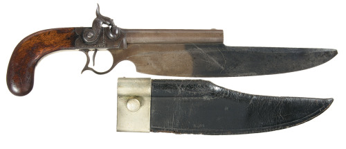 peashooter85:The Elgin Cutlass PistolPatented by George Elgin of Georgia in 1837, the Elgin Cutlass 