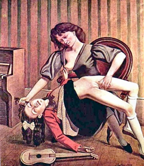 artist-balthus: Guitar lesson, Balthus Medium: oil,canvas 