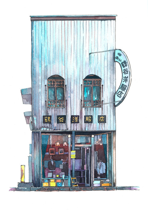 lustik:Tokyo Storefronts Series by Mateusz Urbanowicz. Artists on tumblr.