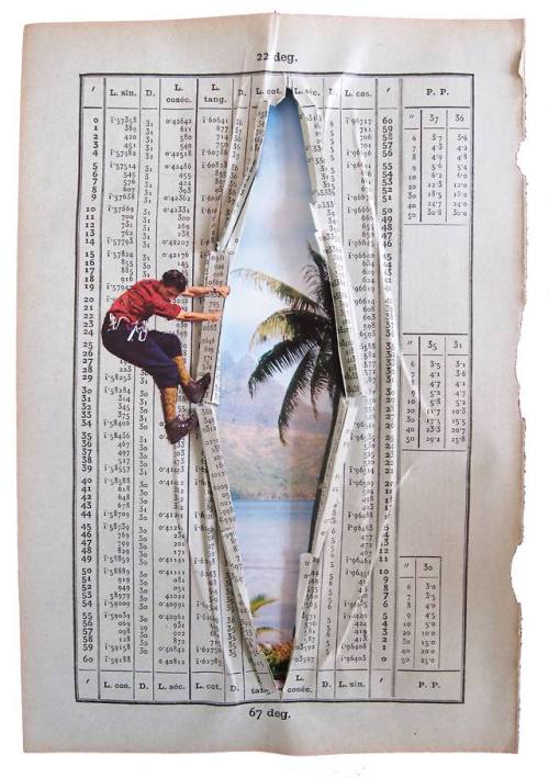 Erwan Soyer (French, b. Paris, France, based Montpellier, France) - Tahiti, 2011 Collage: Decoupage 