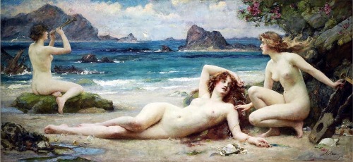 16chakras:  Sea Nymphs by Norman Prescott-Davies (1862-1915)