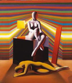 terminusantequem: Mark Kalev Kostabi (American, b. 1960), Art Hurts, 2007. Oil on canvas, 59.00 x 50.00 cm