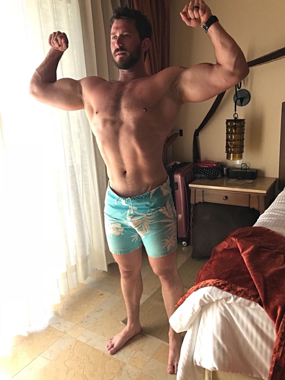 Same swim trunks my ole man wore at my age.