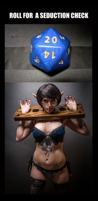 love-cosplaygirls:  Megan Monster as her DND Ranger Quin; DM: You’re trapped in a dungeon with 2 guards, what do you do??