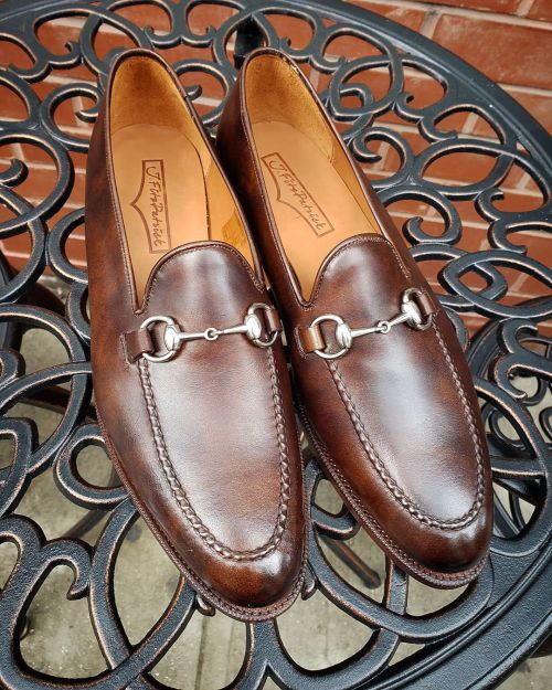 Modern Day Bit Loafers.  . The updated classic in Copper Museum Calf. On sale now for $300.  . . . .