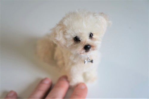 A needle felted Cockapoo #puppy 