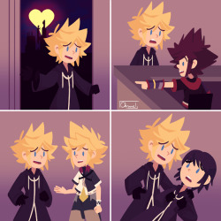 chromelxd:  chromelxd:What goes down in Sora’s heart hotel    I read the comments and tags to this. Sorry mah dudes ✊😩 Alexa, play vector to the heavens 