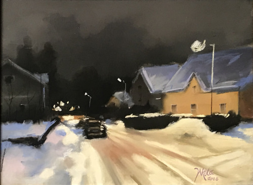 Varikko Winter   -   Timo Jakola, 2018Finnish,b.1957-Pastel, 40 x 30 x cm