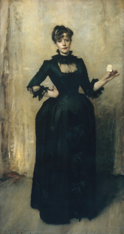 theartistsmanifesto:John Singer Sargent, Lady with the Rose (Charlotte Louise Burckhardt), 1882, oil