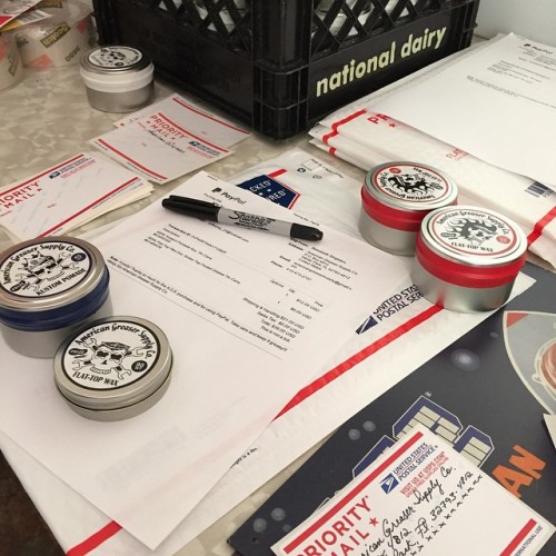 A.G.S. Workin’! Shippin’ day Saturday!! All orders have been shipped!!! Thanks so much for your love and support! #AGS #American #Greaser #AmericanGreaser #AmericanGreaserSupply #AmericanGreaserSupplyCo #Orders #Shipped #PrizeInside #AGSPriceInside...