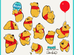 mickeyandcompany:Byron Howard, co-director of Zootopia and Tangled and animator for Lilo &amp; Stitch and Brother Bear, shares his take on the characters of Winnie the Pooh (x)