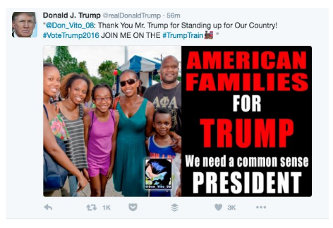 woodmeat:  micdotcom:  Trump uses fake image to show black supportOn Saturday, Trump
