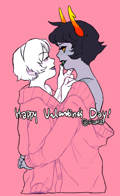 f1a910:it’s Feb 14 in korea so.. (◑▽◑) hehe pink herb couple in one big sweater