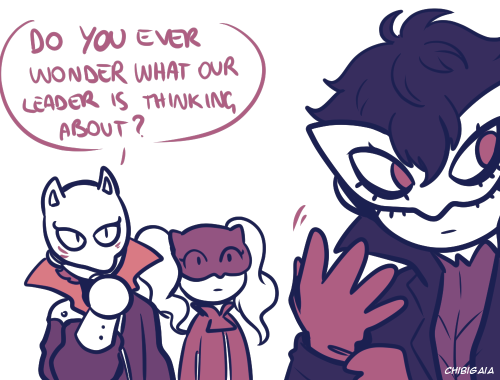 chibigaia-art:do you ever stop in the middle of the gameplay to check on ryuji