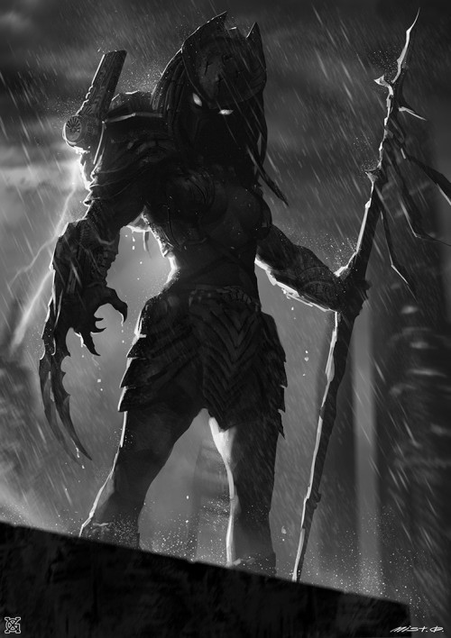 mouseyman99:  ourobogt:  superiottr:  superiottr:  cyberclays:   Female Predator  - fan art by  mist XG     Muh d :x  Maybe now that shape of water won an Oscar Hollywood can stop being cowards & give us the beautiful female yautja/Predator we deserve