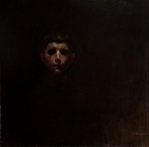 thepolishstufflove:“Boy’s head (Self-portrait, Apocalypse)” (c.1900) by Gustaw Gwozdecki (Polish;188
