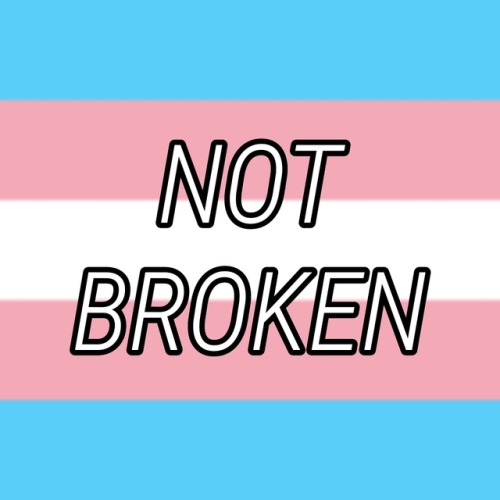 genderqueerpositivity:(Image description: six images with the trans flag as a background and text in