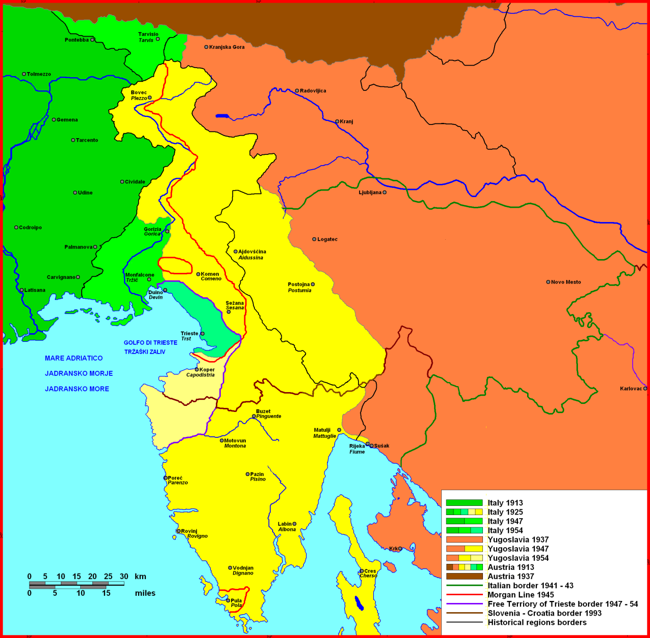 Border Changes In The Julian March From 1913 To Maps On The Web