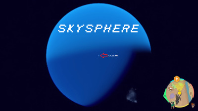 Image ID: A tiny blue dot in a huge sphere of darker blue. The tiny dot is labeled 