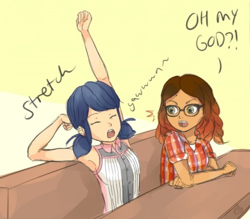 baraschino:if marinette wore a sleeveless top to school……and then no one would questio