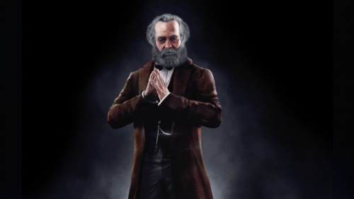 privilegedbastardson:Yall look at this shit. Karl Marx got that skyrim smoke effect on him. I can’t 