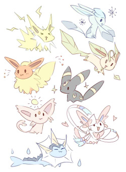 cherrimut:  Bunch of eevees 