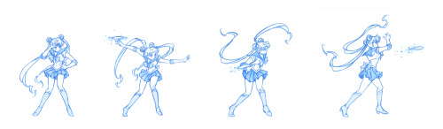 kmelias:  Practicing action poses for a potential Sailor Moon animation I may be doing… since it looks like we won’t be getting any official animation for a while. *grumble*