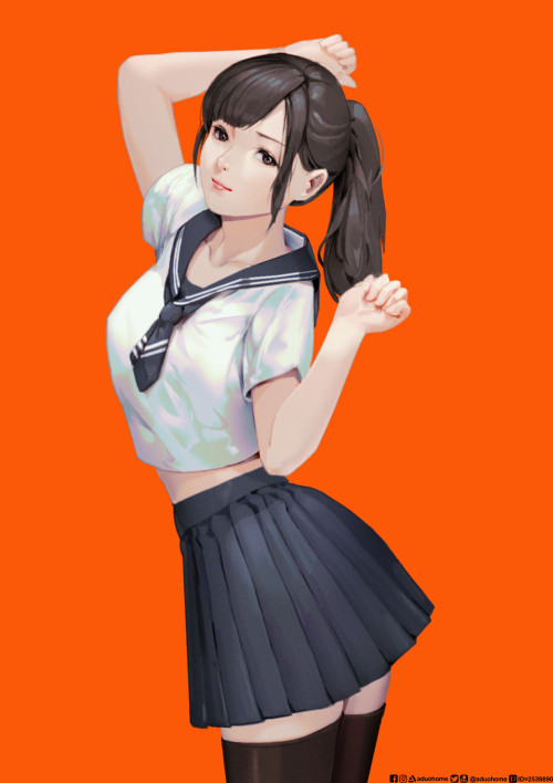 Sailor suit Aduo LINhttps://www.artstation.com/artwork/QrZl3d 