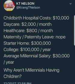 carpenoctam:  Childbirth can actually cost about ฤ,000. And that’s just the 2-3 days. Don’t let there be any type of minors complications, you’ll be looking at a ฬ,000 to ำ,000 for having to stay an extra day or two. Smh. 