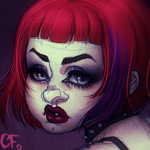gunkiss:My character Ada.Some traditional pencil sketch I just did and colored quickly. I can’t sleep :/