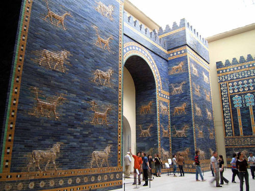 Reconstruction of the Ishtar Gate in the Pergamon Museum in BerlinDedicated to the Babylonian goddes